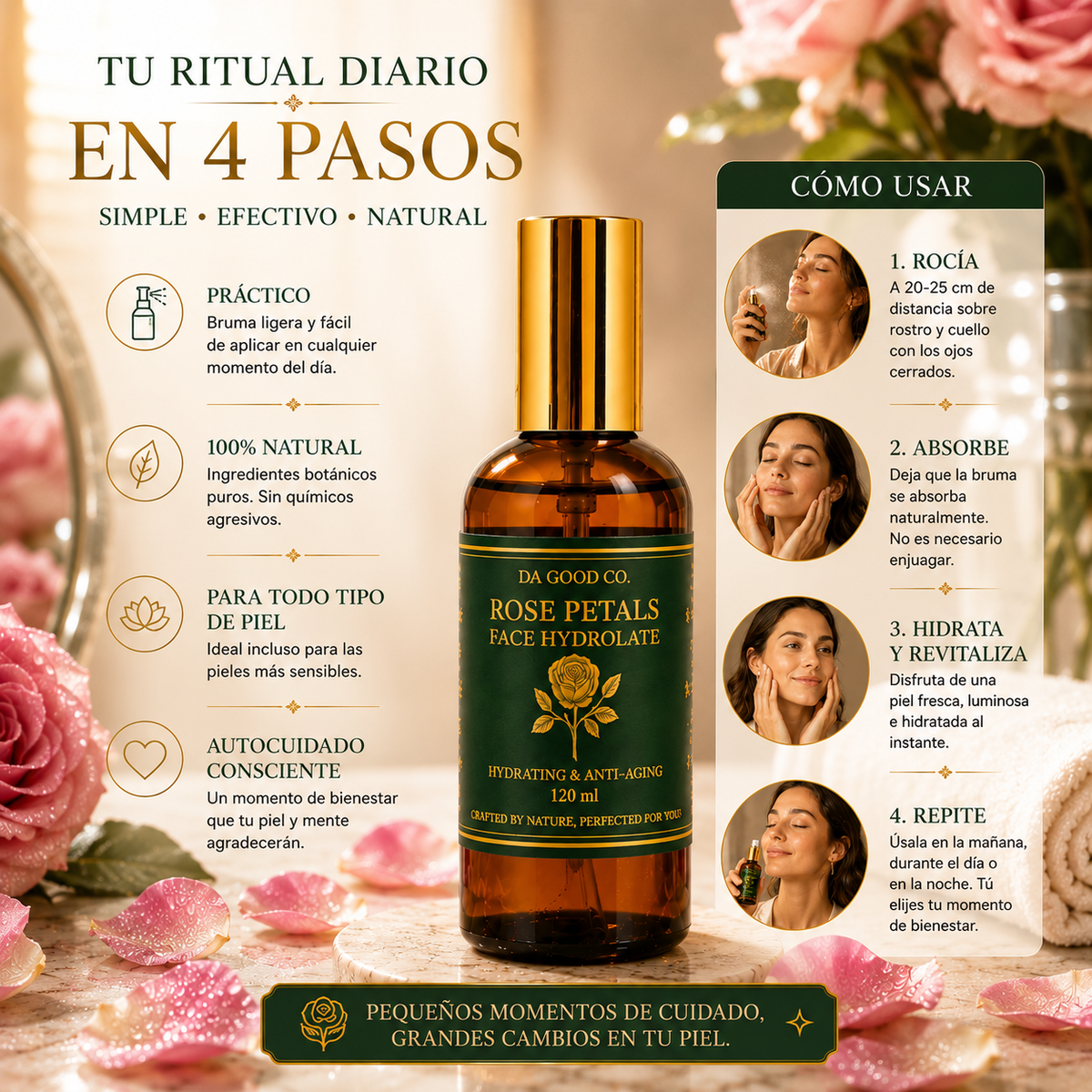 HIDROLATO DE ROSAS | Hidratación para tu piel