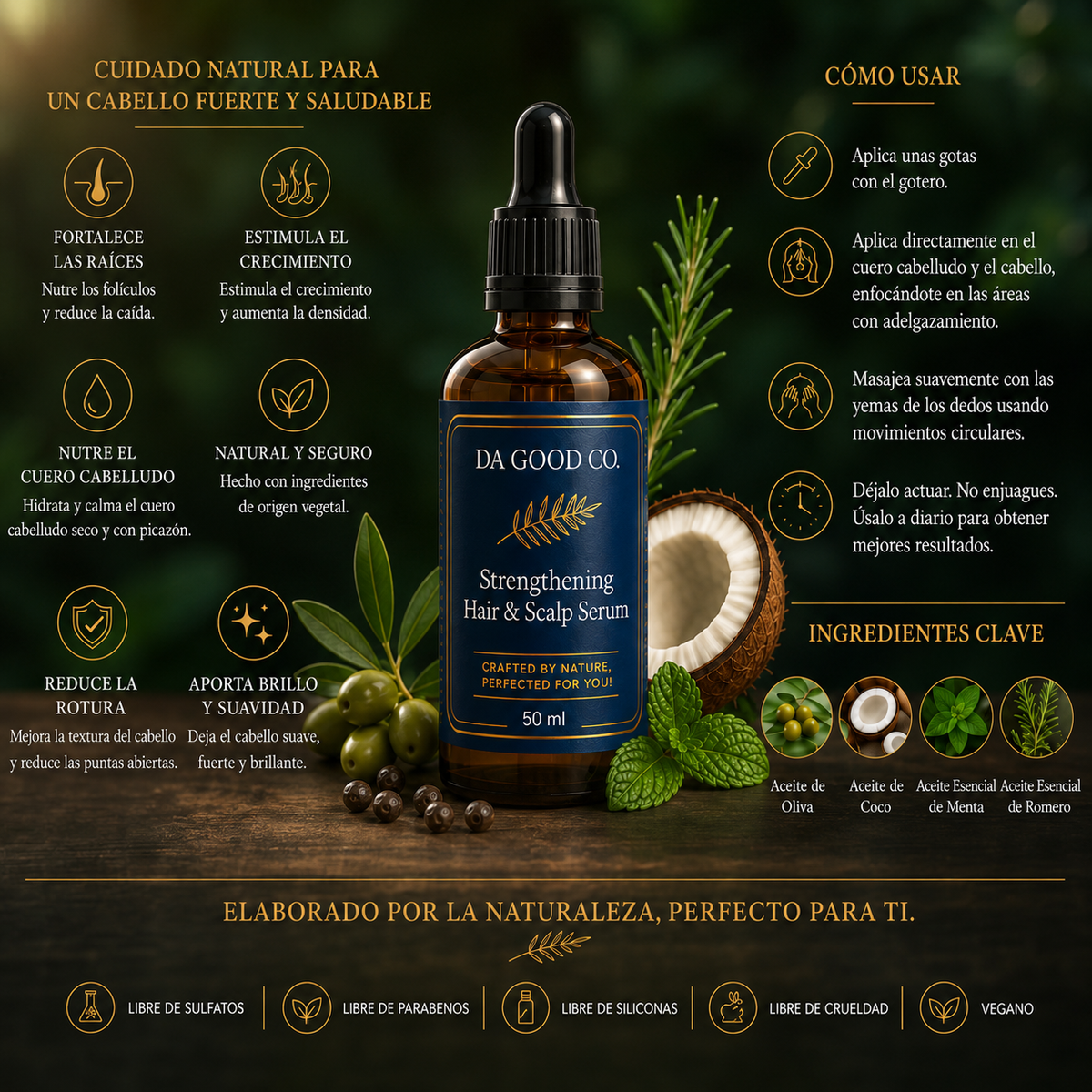 SERUM FORTALECEDOR CAPILAR™ | Raíces Más Fuertes