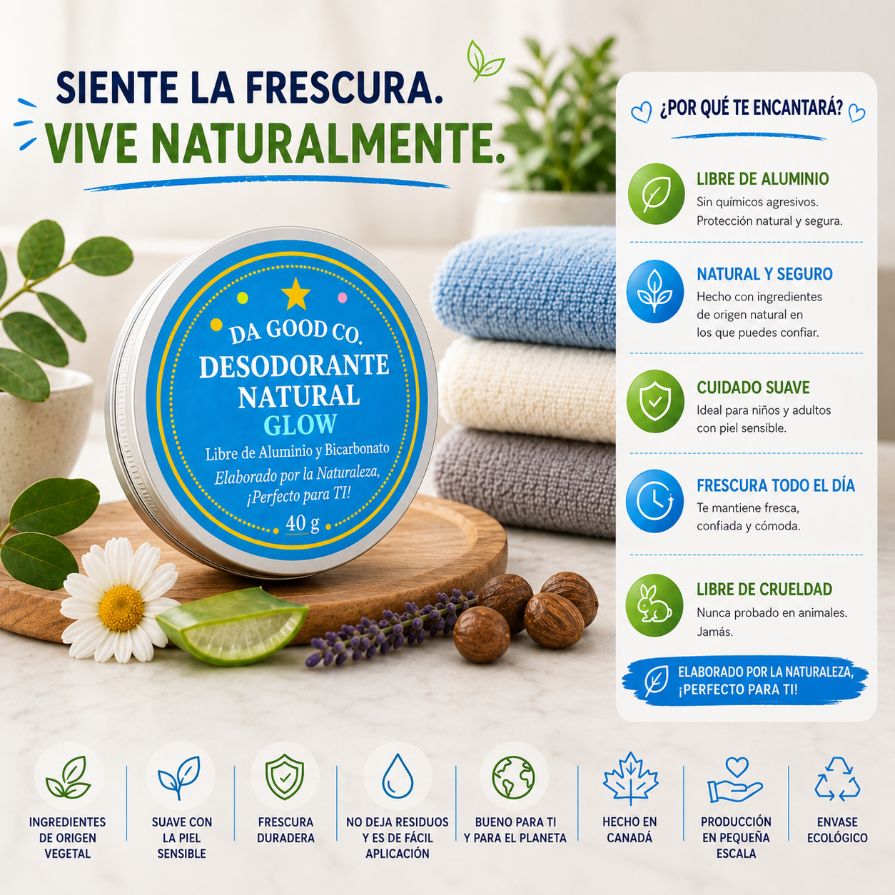 DESODORANTE NATURAL GLOW KIDS™ | Protección Natural y Fresca