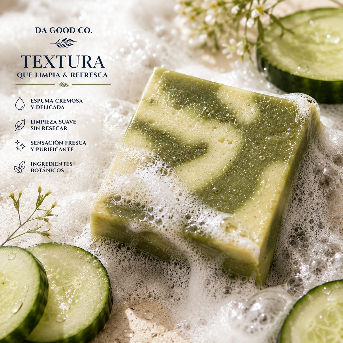 JABÓN PARA EL ROSTRO CUCUMBER NATURAL™ | Limpieza Equilibrada para Piel Mixta y Grasa