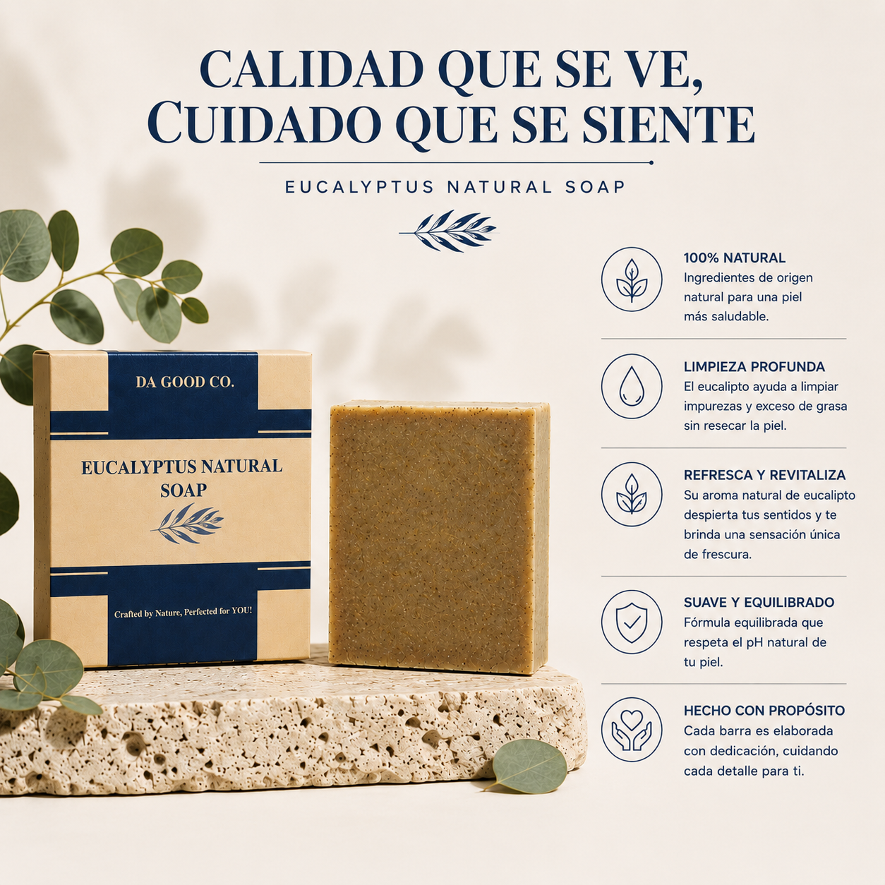 JABÓN EUCALYPTUS NATURAL™ | Limpieza y Frescura Botánica