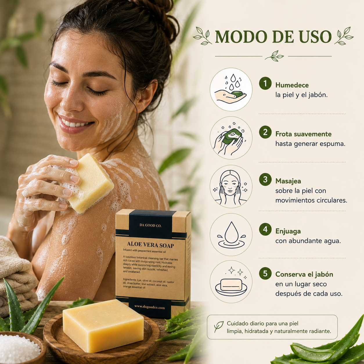 JABÓN ALOE VERA™ | Limpieza Suave e Hidratación Natural
