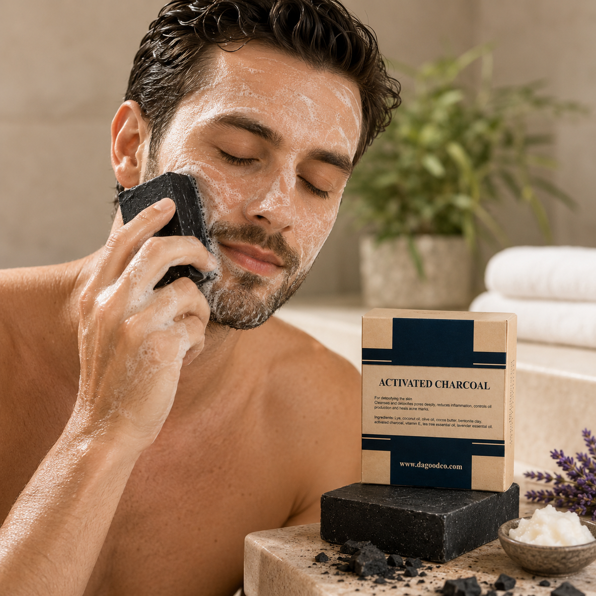 JABÓN PARA EL ROSTRO ACTIVATED CHARCOAL NATURAL™ | Limpieza Profunda y Equilibrio Diario
